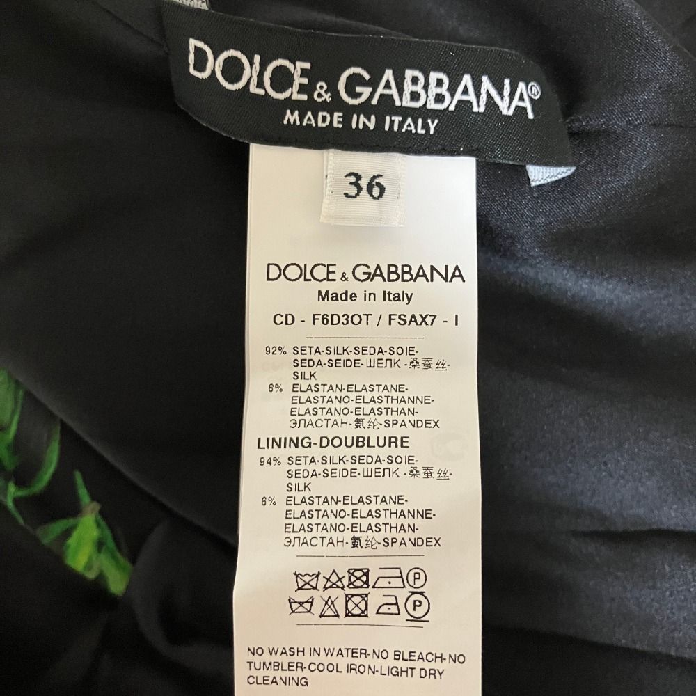 美品 DOLCE&GABBANA ドルチェアンドガッバーナ ローズプリント シルク