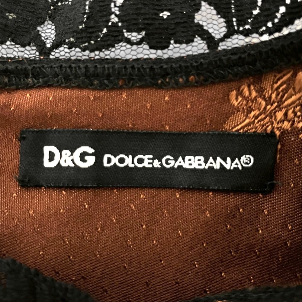 美品　D&G ワンピース　膝丈　38 美品 D&G ドルチェアンドガッバーナ ひざ上丈 フラワーレース