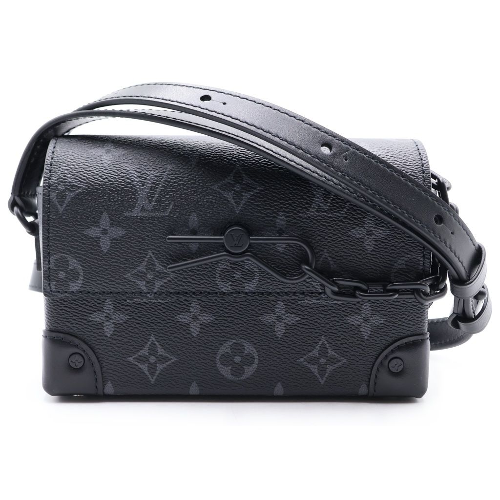 LOUIS VUITTON (ルイヴィトン) モノグラムエクリプス スティーマー ウェアラブル PVC レザー ブラック金具 ショルダーバッグ ミニバッグ ICタイプ ブラック M81783