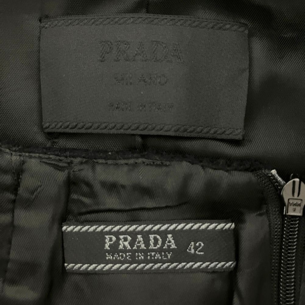 美品 PRADA プラダ ウール ジャケット+ひざ丈 スカート セットアップ
