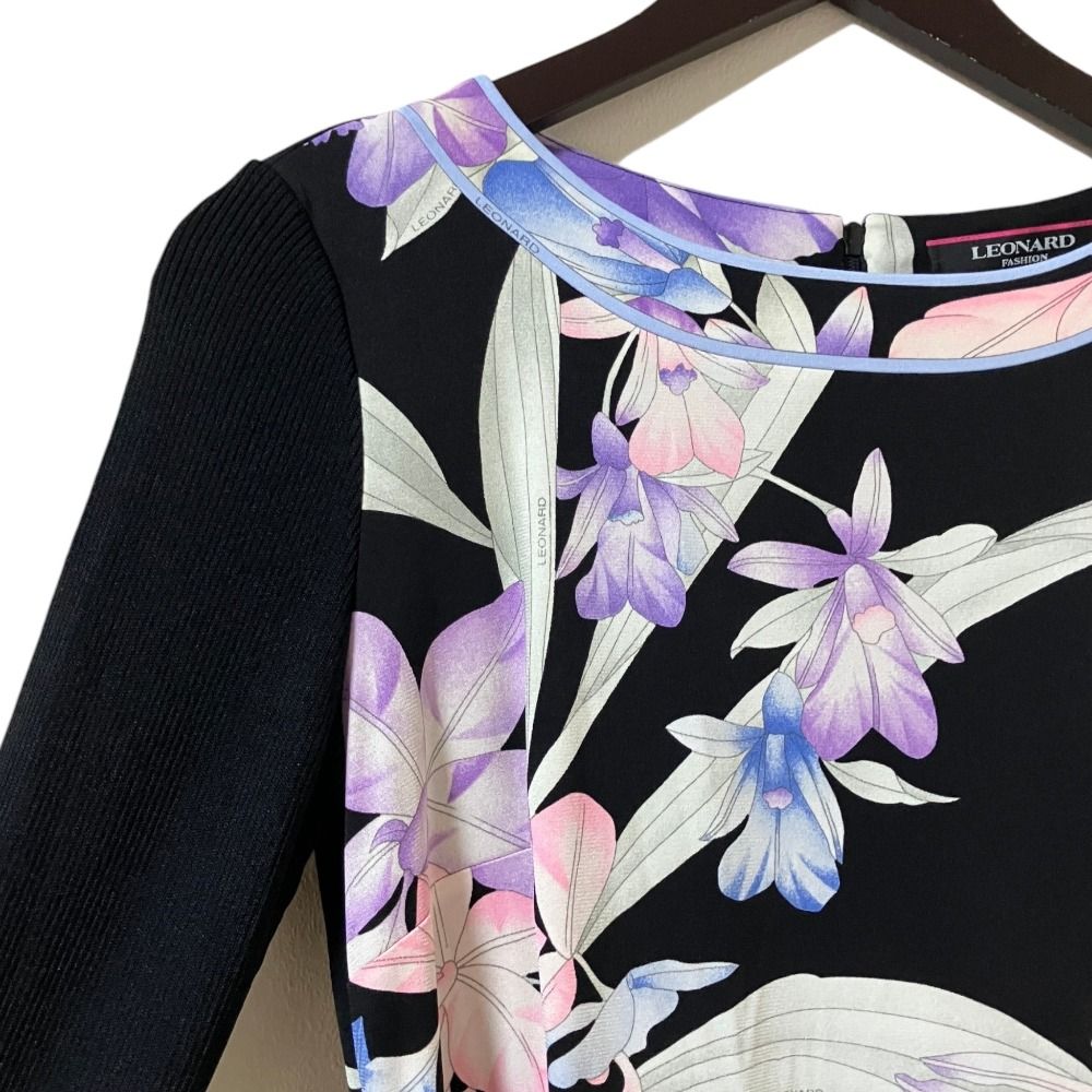 美品 LEONARD FASHION レオナールファッション カンカンストレッチ