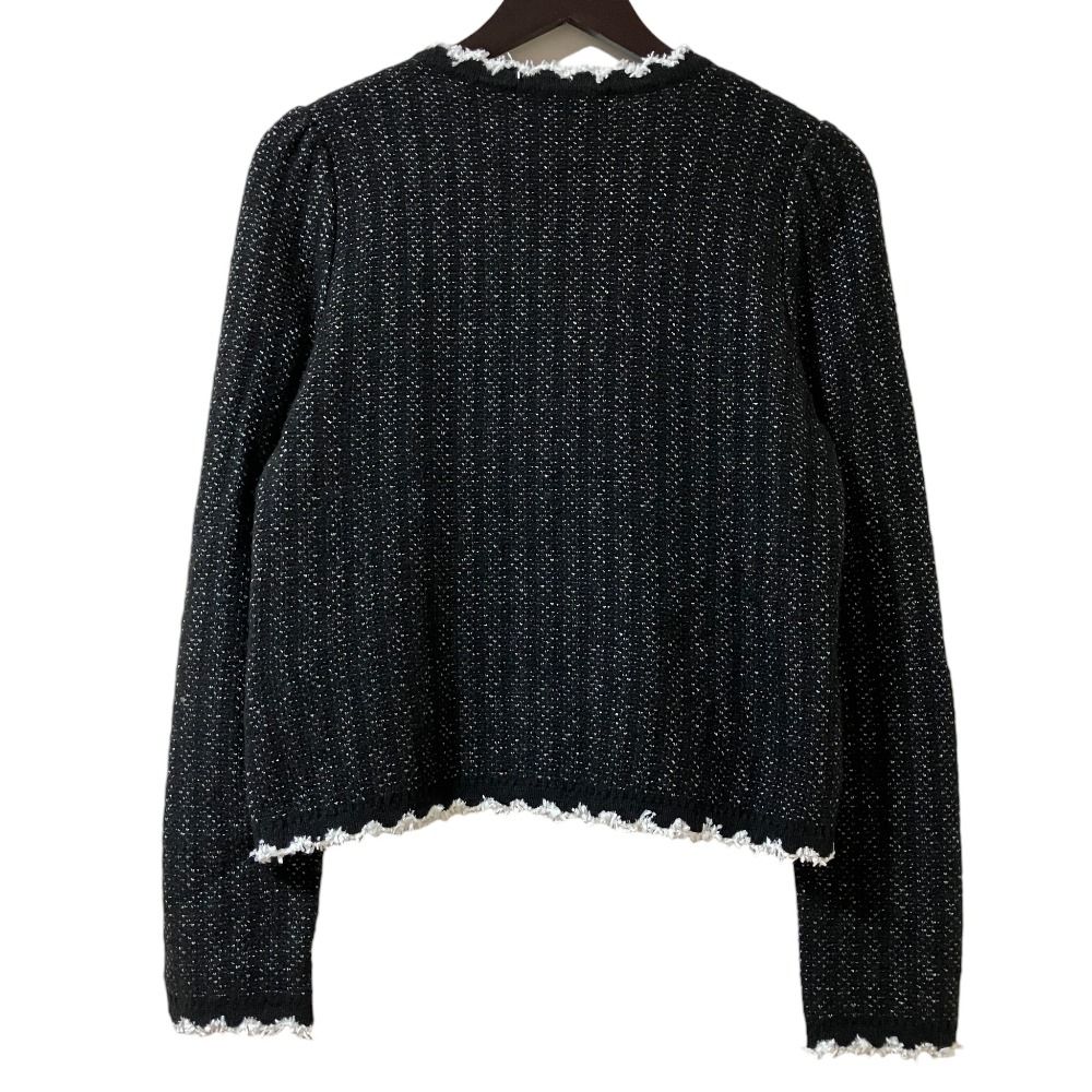 美品 M'S GRACY エムズグレイシー リボン ジップアップ ノーカラー