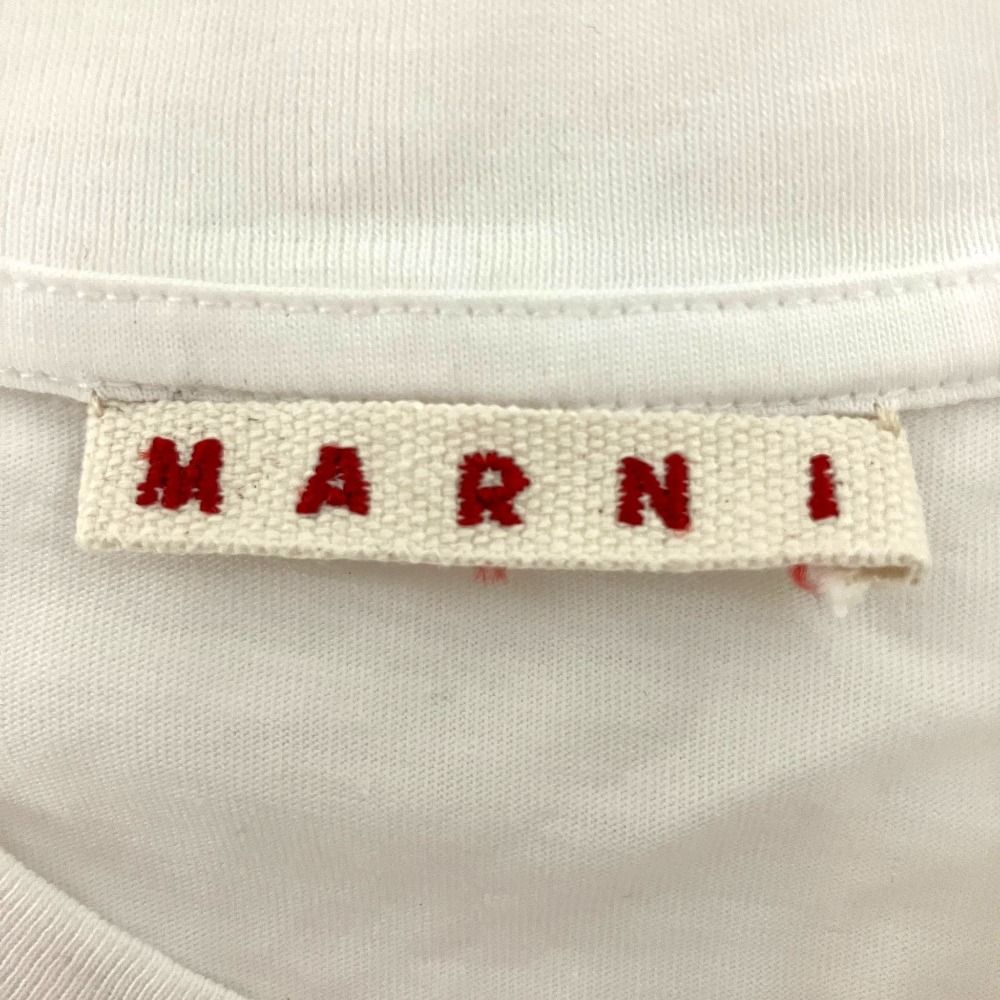 良品 23SS MARNI マルニ ロゴ刺繍 半袖Tシャツ カットソー サイズ38