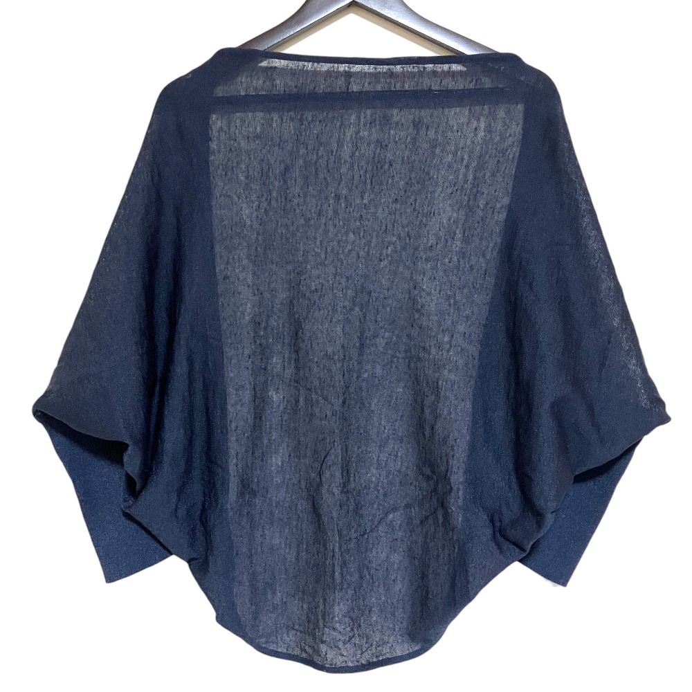 美品 FOXEY フォクシー Cardigan Half Moon ハーフムーン リネン