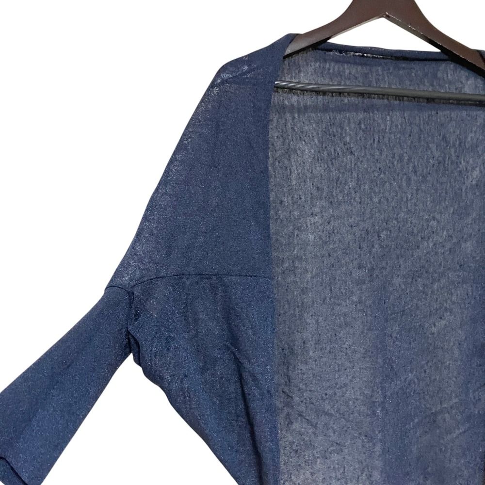 美品 FOXEY フォクシー Cardigan Half Moon ハーフムーン リネン
