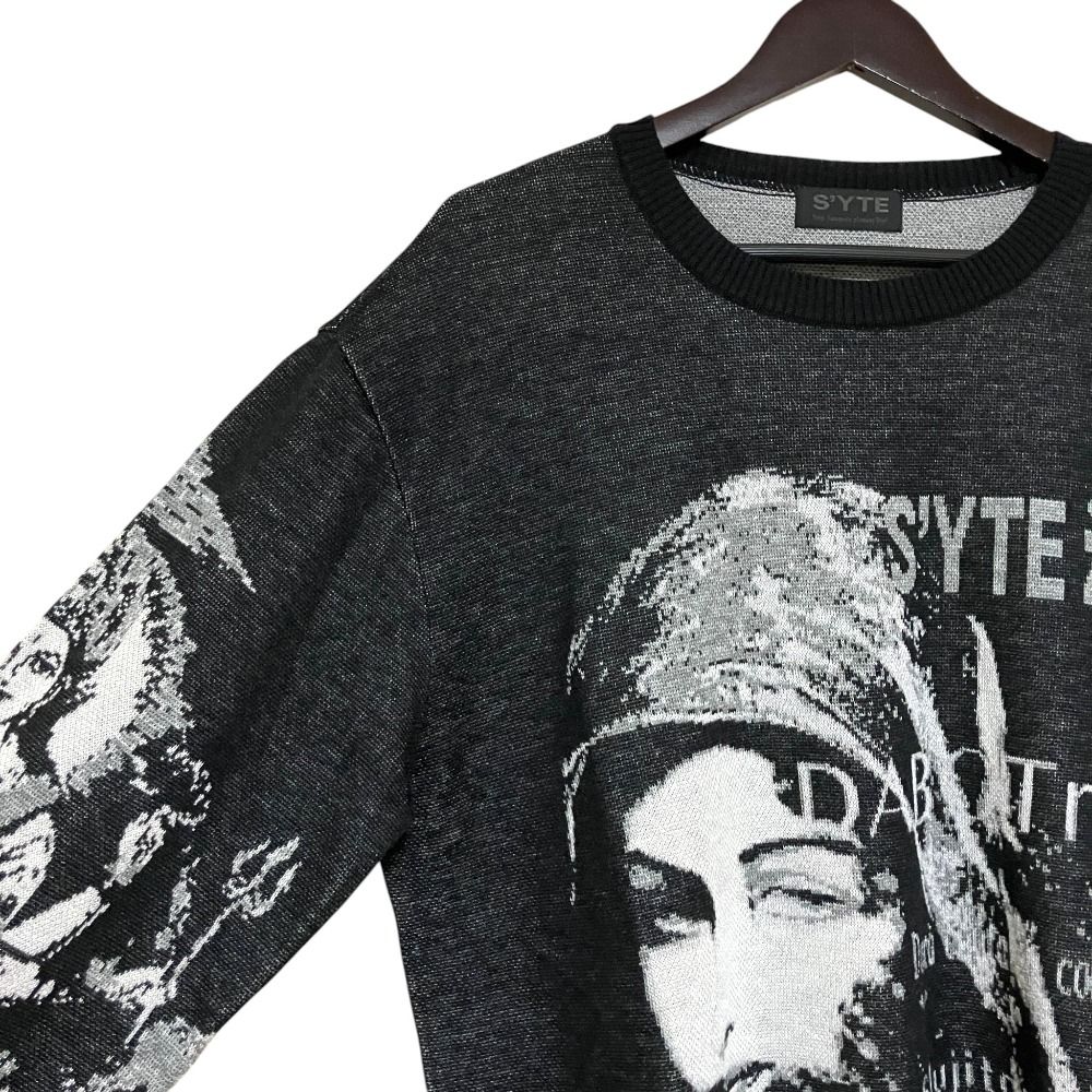 s’yte サイト ヨウジヤマモト ニット スカル ドクロ ブラック 未使用 S'YTE Yohji Yamamoto サイト ヨウジヤマモト スカルジャガード