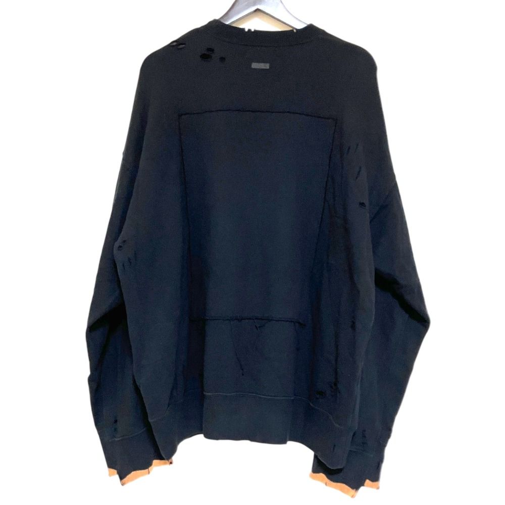 美品 23AW stein シュタイン OVERSIZED REBUILD SWEAT LS オーバーサイズ リビルド スウェット トレーナー ST.682 Mサイズ ブラック メンズ レディース 古着 中古 USED 美品 23AW stein シュタイン OVERSIZED REBUILD SWEAT LS オーバー