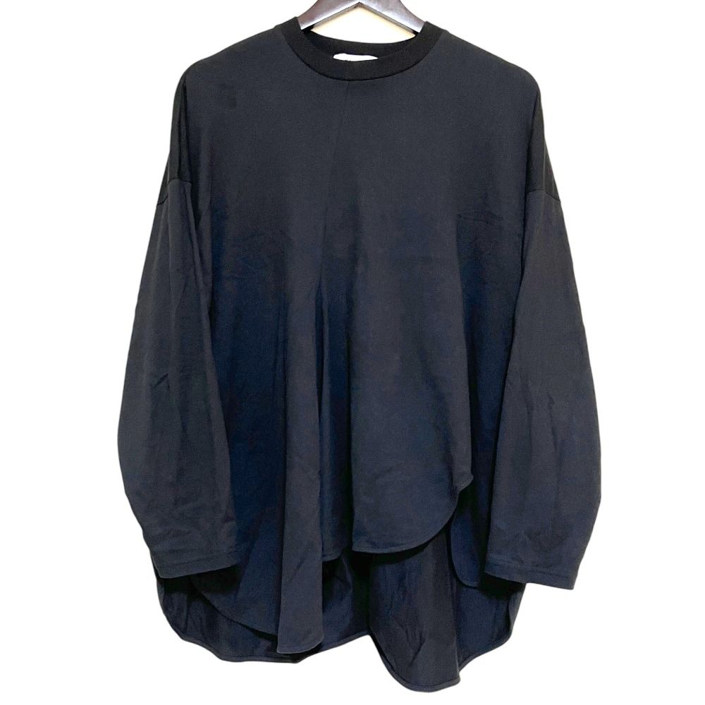 美品 ENFOLD エンフォルド ASYMMETRY DRAPE LONG-SLEEVES T-SHIRT