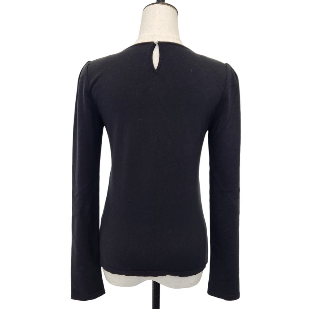 フォクシー 定価6.8万 パールレディ ニットカットソー ミッドナイト 丸襟 美品 FOXEY フォクシー PEARL LADY パール レディ ニットトップス