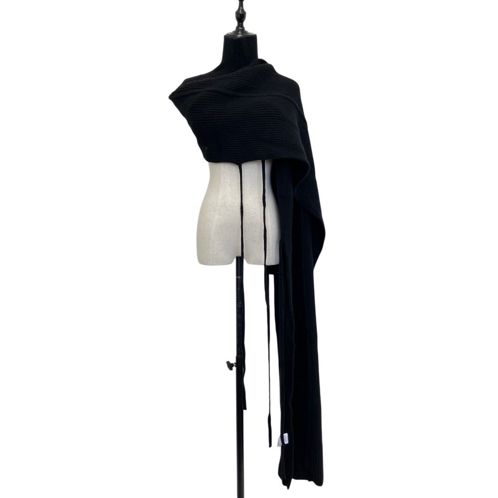 美品 MYLAN マイラン Cashmere Knit Poncho Stole カシミヤロング