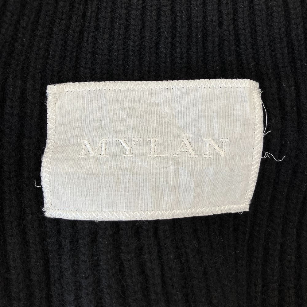 美品 MYLAN マイラン Cashmere Knit Poncho Stole カシミヤロング