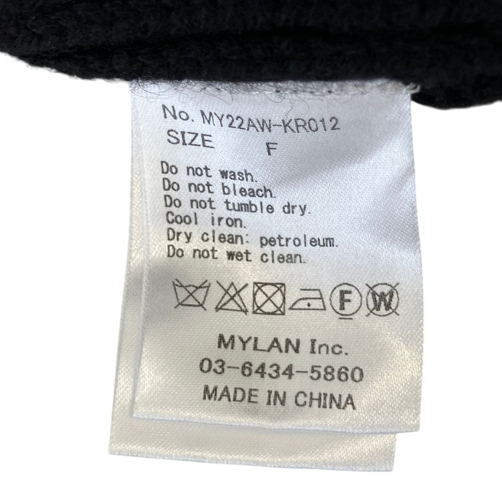 美品 MYLAN マイラン Cashmere Knit Poncho Stole カシミヤロング