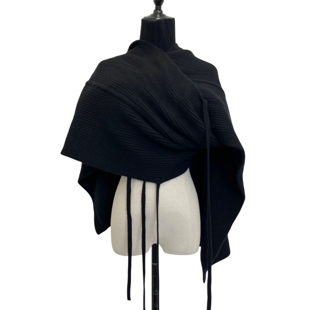 美品 MYLAN マイラン Cashmere Knit Poncho Stole カシミヤロング