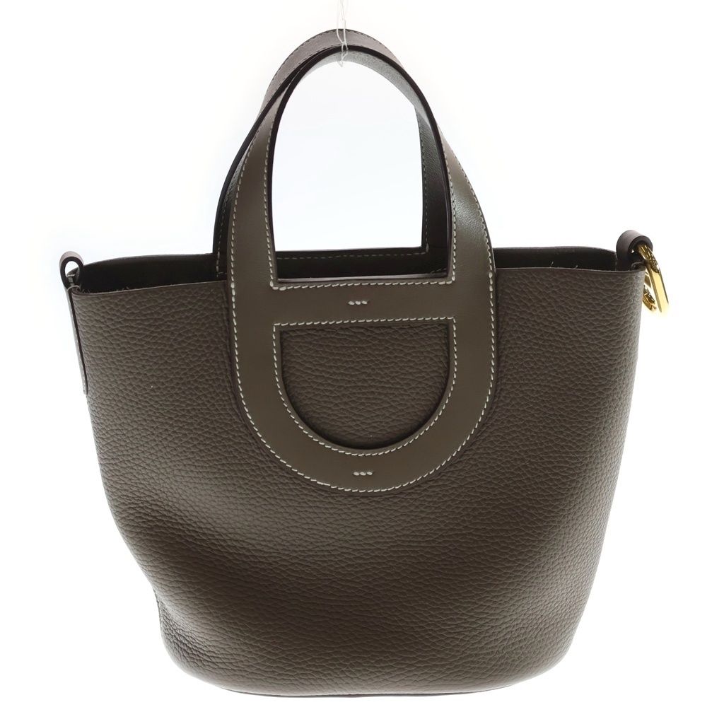 HERMES (エルメス) インザループ18 トリヨンクレマンス ゴールド金具 B刻印 ハンドバッグ エトゥープ 301,950円