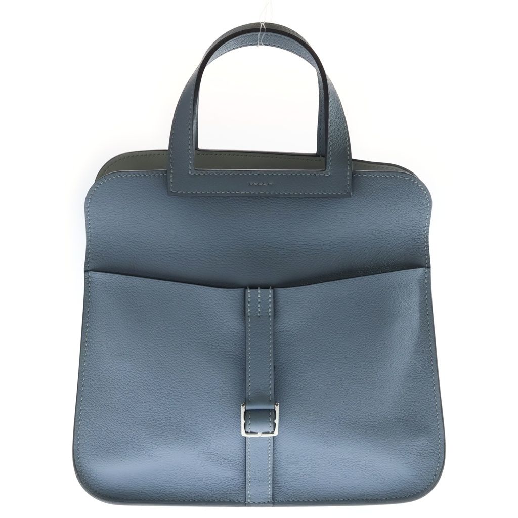 HERMES (エルメス) アルザン25 エバーカラー シルバー金具 2WAY ハンドバッグ ショルダーバッグ U刻印 ブルー