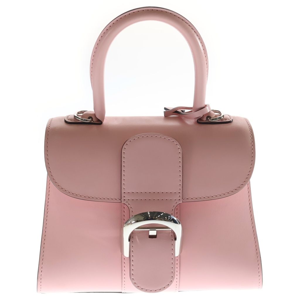 DELVAUX (デルボー) ブリヨン ミニ ハンド ショルダーバッグ 2WAY レザー ピンク レディース