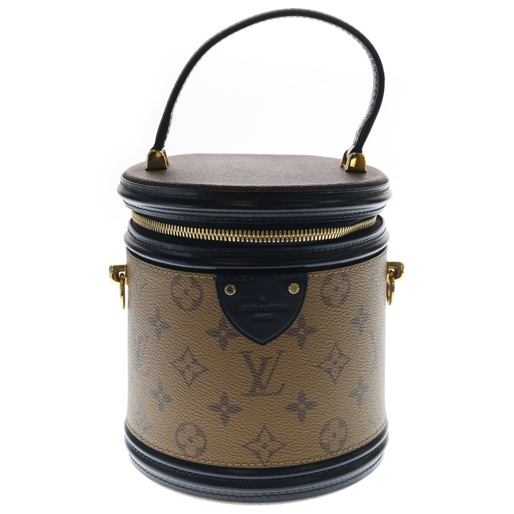 LOUIS VUITTON (ルイヴィトン) モノグラム リバース カンヌ 2WAYハンドバッグ ショルダーバッグ ブラウン×ブラック レザー×PVC M43986 ゴールド金具 148,500円