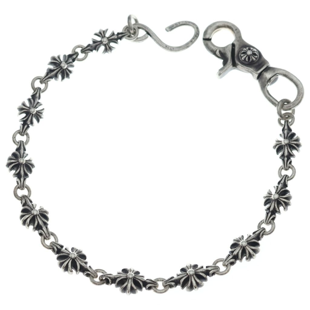 CHROME HEARTS (クロムハーツ) 4C CROSS SHORT-S/1 1クリップカットアウトCHプラス ウォレットチェーン ショート シルバー