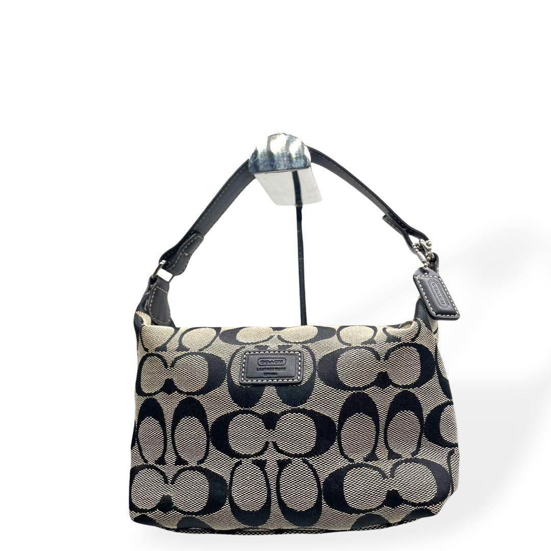 良品　COACH コーチ　アクセサリーポーチ　ハンドバッグ　シグネチャー