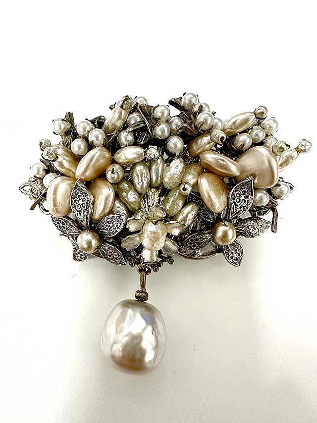 【中古】MIRIAM HASKELL　ミリアムハスケル　ヴィンテージ　ブローチ　※難あり　アクセサリーアクセサリー＿セルモアから出品＿s-1116-r26