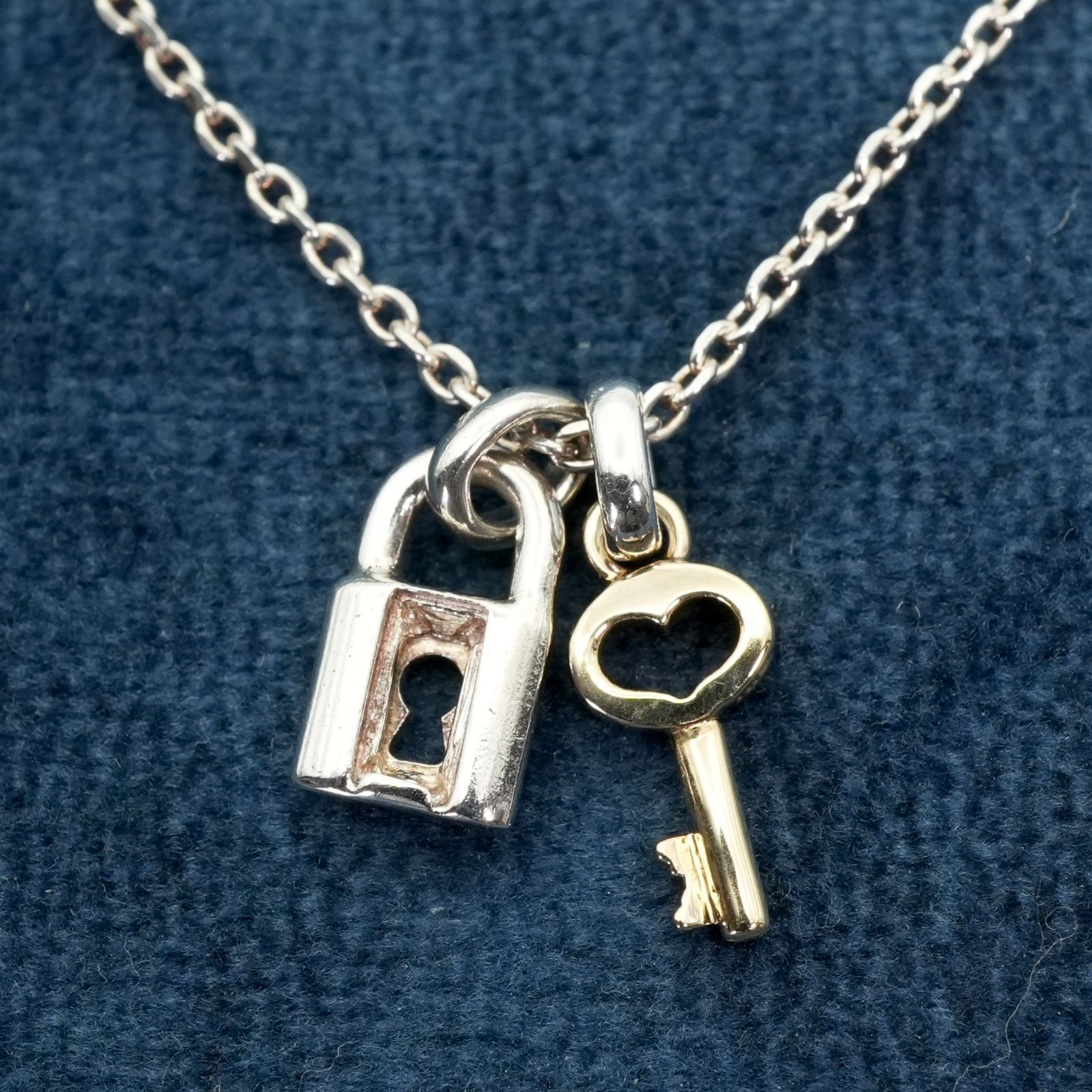 スタージュエリー シルバー925×K18 コンビ 鍵 ネックレス/25-3250