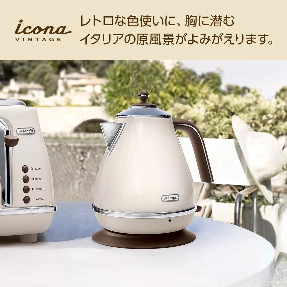 De'Longhi (デロンギ) 電気ケトル アイコナ・ヴィンテージ KBOV1200J