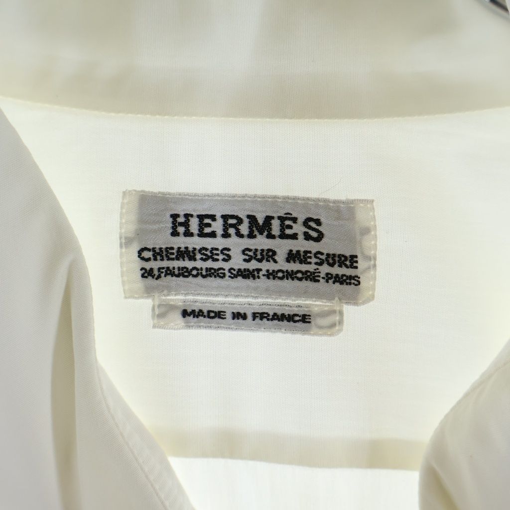 HERMES (エルメス) 胸ポケット コットン 長袖シャツ ドレスシャツ