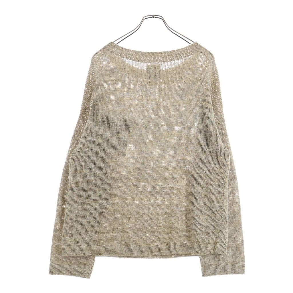 VISVIM ヴィスヴィム 21SS MARIE BOAT NECK L/S ポケットデザイン クルーネック プルオーバー 長袖ニット セーター ベージュ 0121105012002 VISVIM (ヴィスヴィム) 21SS MARIE BOAT NECK L/S ポケットデザイン