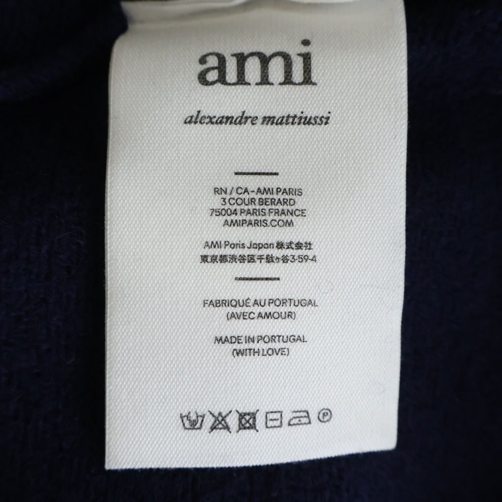ami (アミ) CREW NECK SWEATER ロゴデザイン クルーネック ニット
