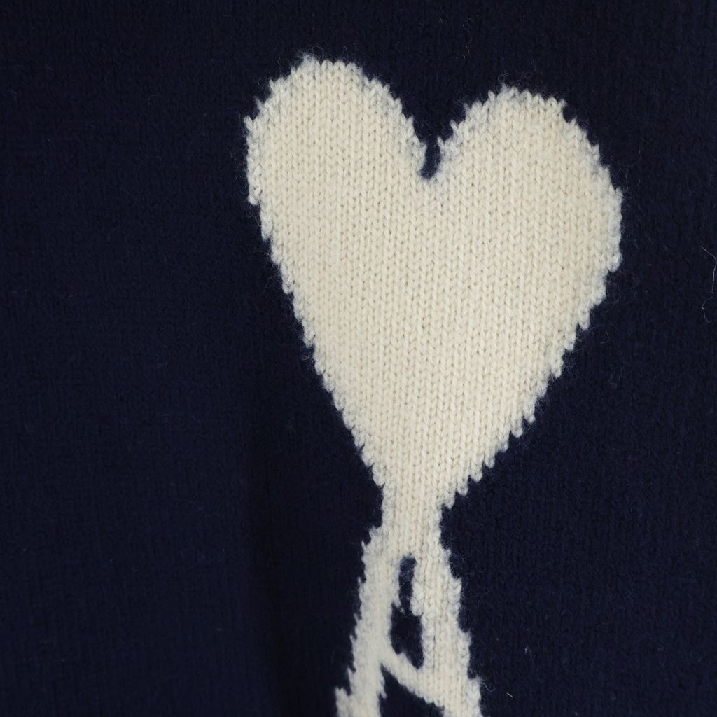 ami (アミ) CREW NECK SWEATER ロゴデザイン クルーネック ニット