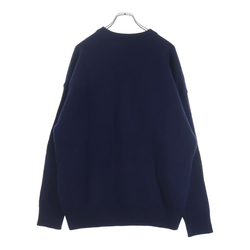 ami (アミ) CREW NECK SWEATER ロゴデザイン クルーネック ニット