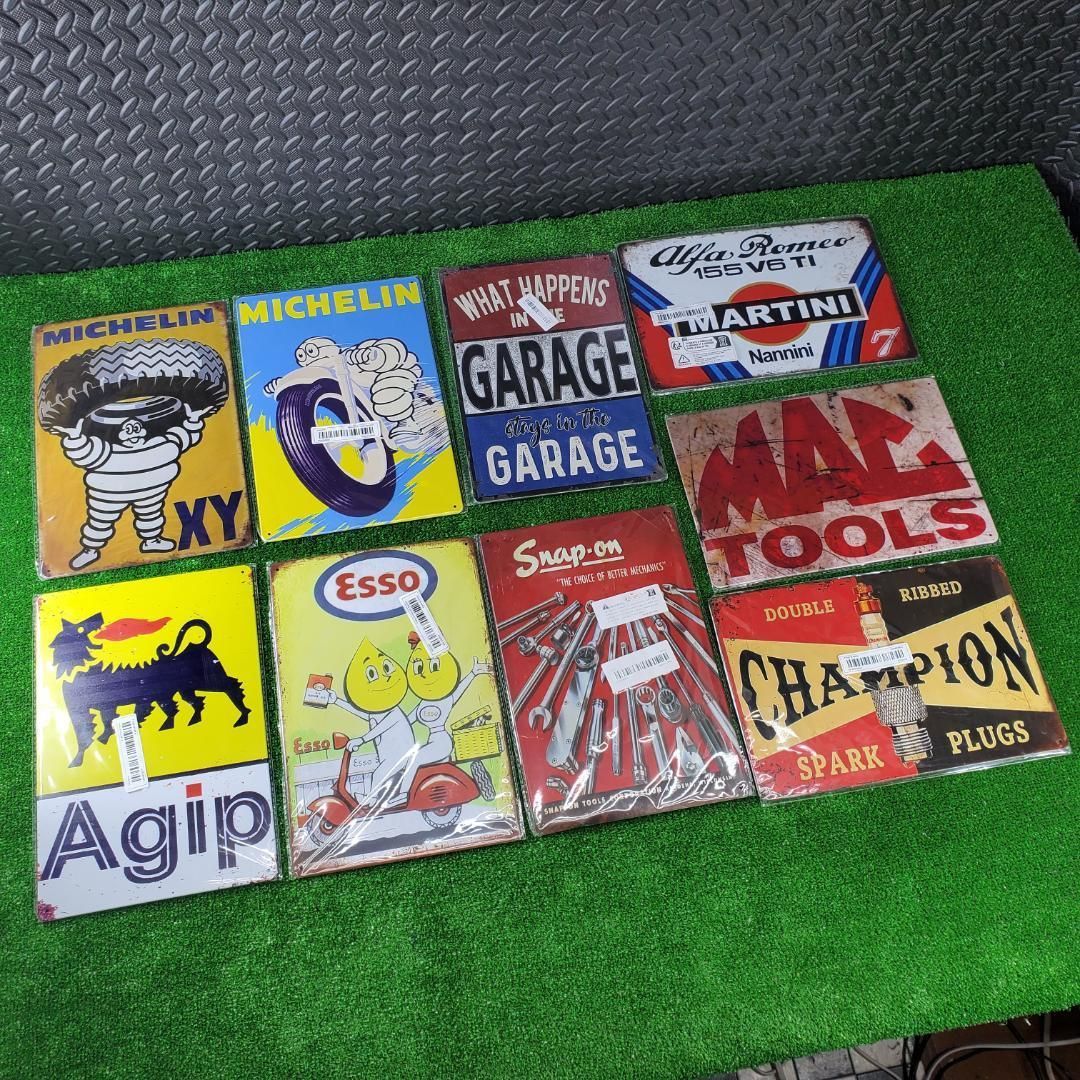 まとめて9枚 新品 アメリカン雑貨 レーシング ガレージ 看板