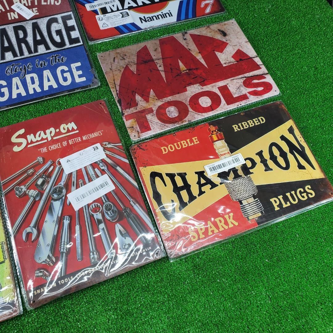 まとめて9枚 新品 アメリカン雑貨 レーシング ガレージ 看板