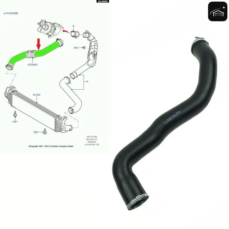 フォード モンデオ MK4 2.0 TDCI インタークーラー ターボホースパイプ 7G916K683AA 7G916C646FA エンジン部品 1個 2個 クリップ付きカスタ 7,089円