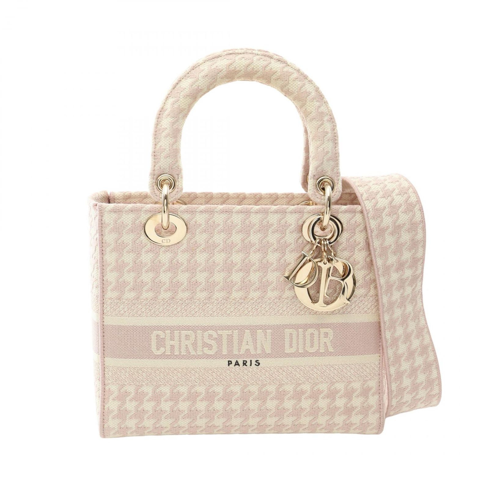 Dior ディオール LADY D-LITE ミディアム 千鳥格子 2WAY ハンドバッグ