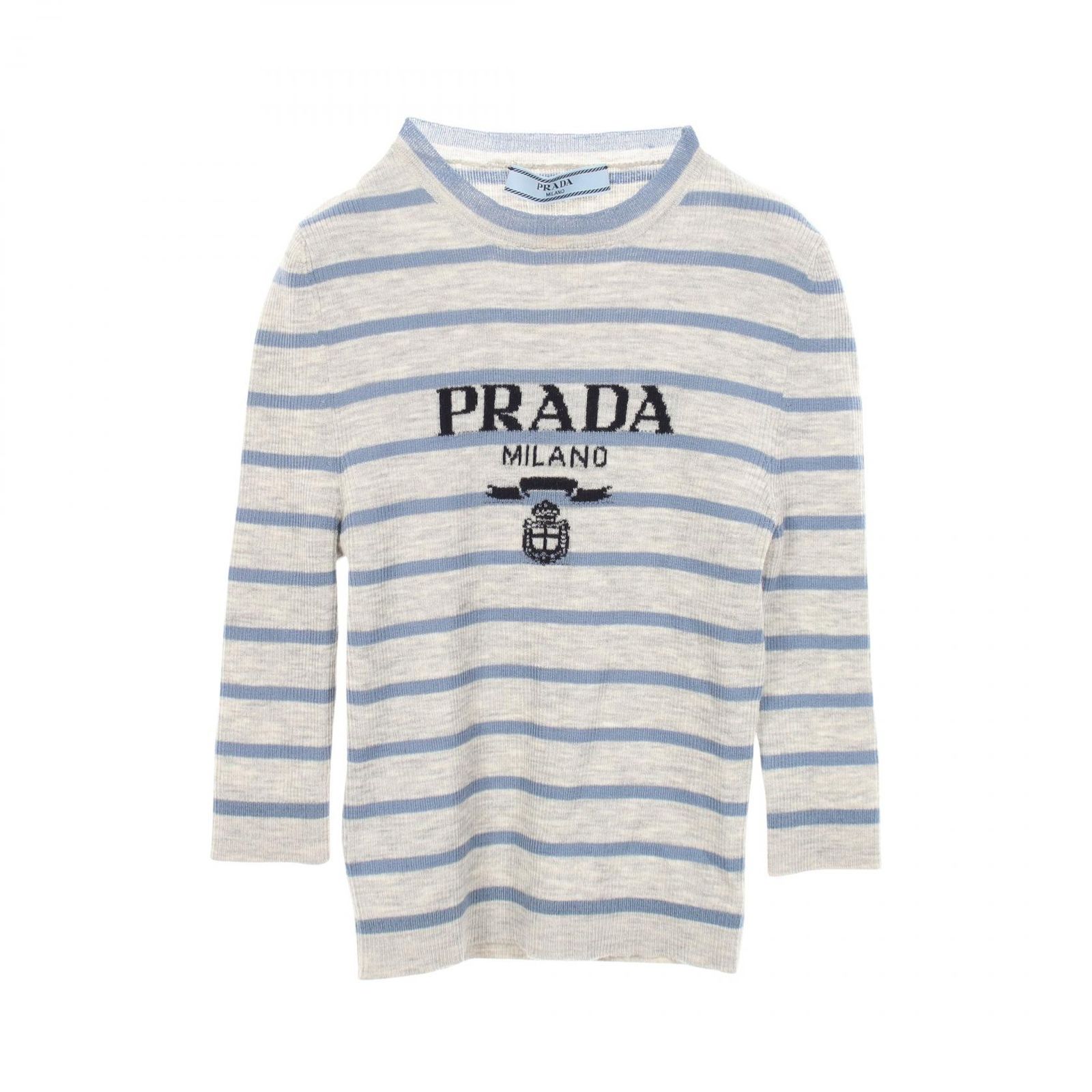 PRADA プラダ ロゴ ボーダー ニット