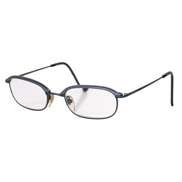 ブルガリBVLGARI リム切替デザイン度入り眼鏡 青50??20 135