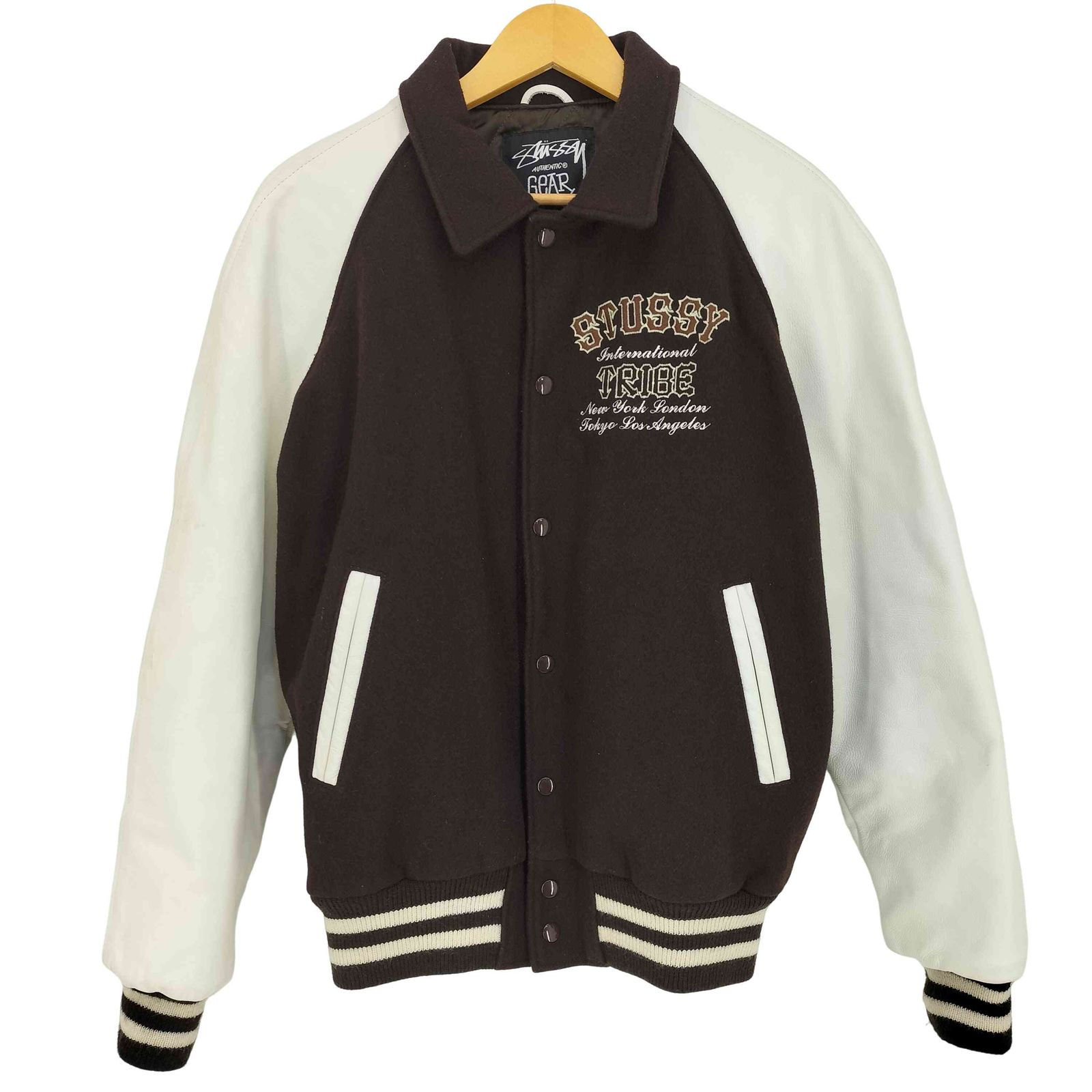 old stussy 00s バーシティ スタジャン ジャケット ステューシー ステューシー Stussy 00s 25th Anniversary WORLD TOUR VARSITY JACKET
