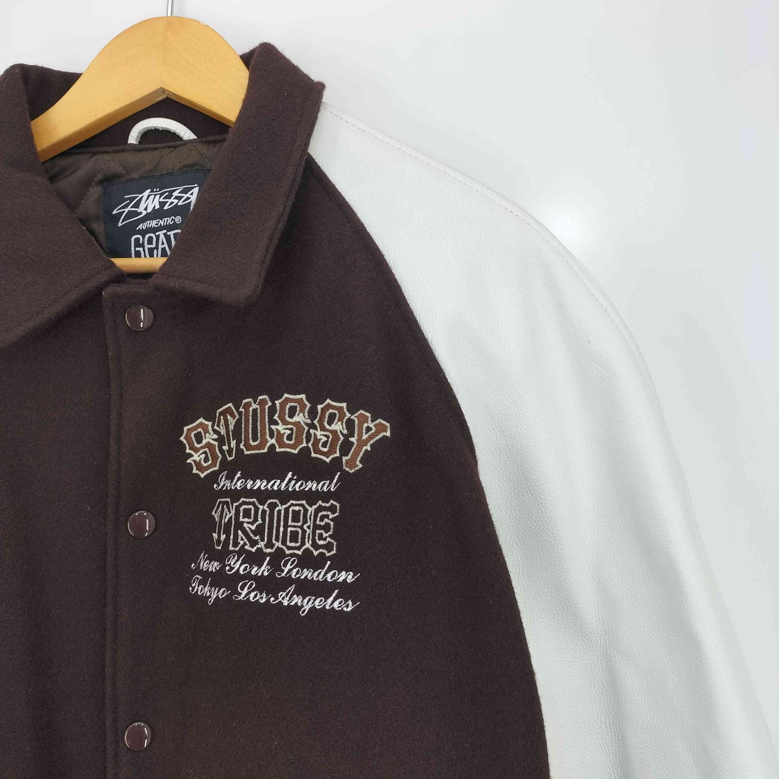 ステューシー Stussy 00s 25th Anniversary WORLD TOUR VARSITY JACKET