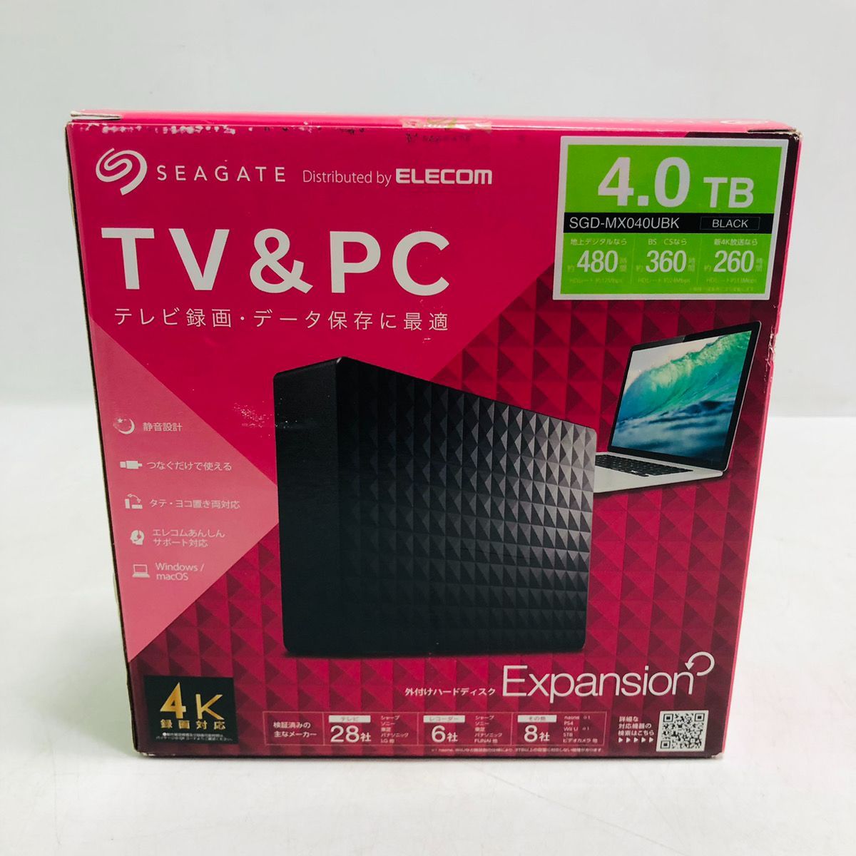 4TB 外付けHDD SEAGATE SGD-MX040UBK 中古 - メルカリ