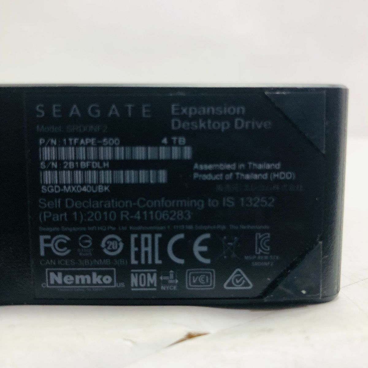 4TB 外付けHDD SEAGATE SGD-MX040UBK 中古 - メルカリ