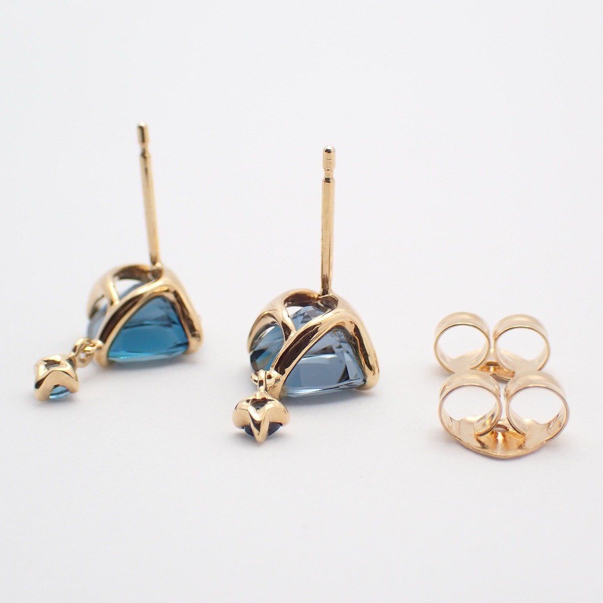 STAR JEWELRY スタージュエリー DEEP SEA ピアス K18YG/ブルートパーズ