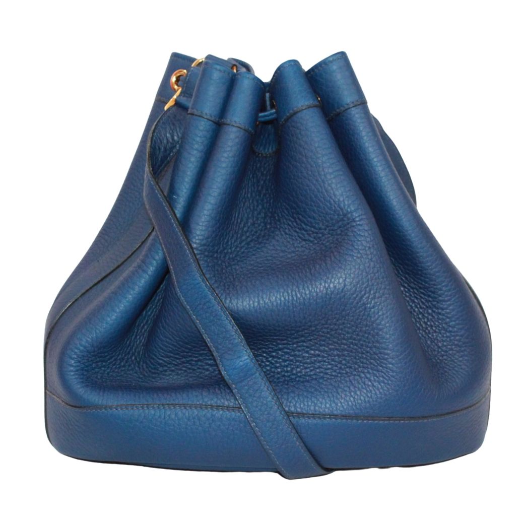 HERMES エルメス マーケットGM ショルダーバッグ トリヨンクレマンス ブルー ○Z刻印 VINTAGE ヴィンテージ 【中古】 レディース