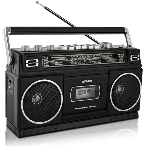 ラジカセ レトロ 80年代スタイル カセットプレーヤー内蔵 Bluetooth/USB/SD対応 AM/FM/SW1/SW2ラジオ 24W ステレオ デュアルスピーカー送料無料 731f85f8
