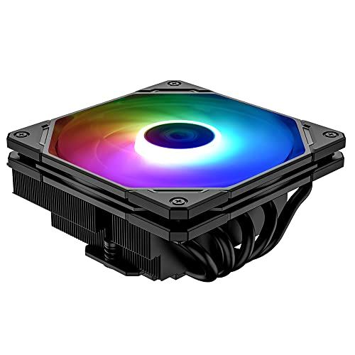 ID-COOLING IS-55 ARGB CPUクーラー ロープロファイル 高さ57mm CPUエアクーラー ARGB 5ヒートパイプ 120x120x15mm スリムファン Intel LGA1700/115X/1200用CPUファン A 6d21ba5c