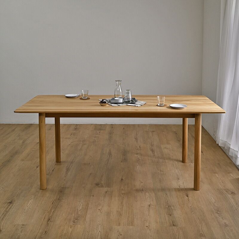 ダイニング家具 ダイニングテーブル 単品 180cm幅 木製 4人用 5人用 6人用 チーク無垢材 角型 コンパクト 机 インテリア おしゃれ ナチュラル 天然木 北欧 カフェ 食卓 モダン 60,671円