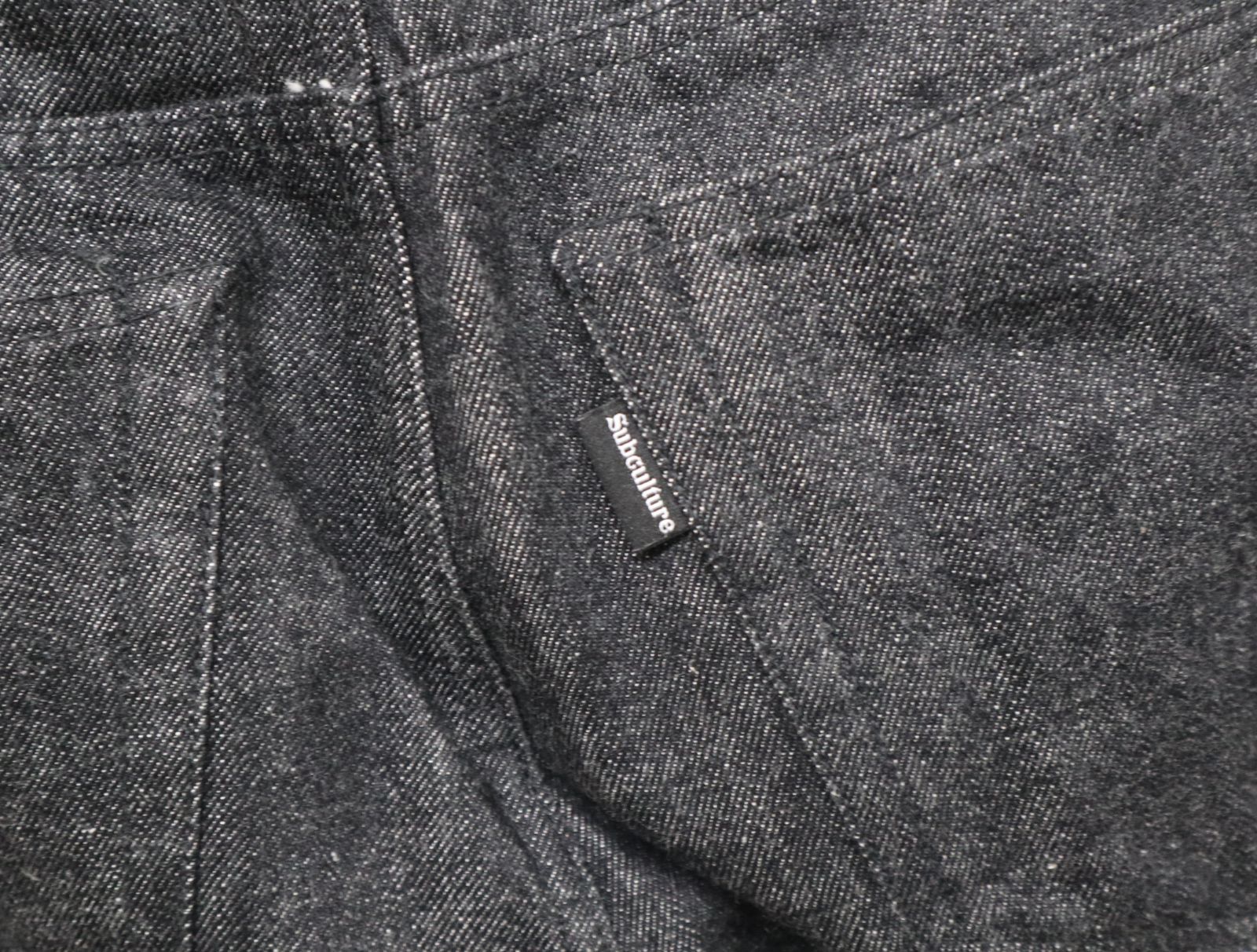 SUBCULTURE サブカルチャー サイズ32 S01XX BLACK DENIM PANTS SCPT