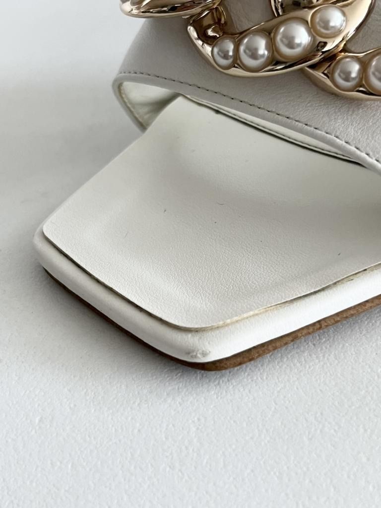 DIANA ダイアナ チェーンモチーフミュール 定価17,600円 日本製 24.5cm