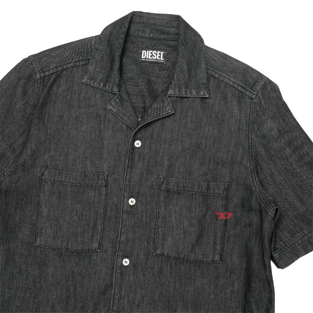□美品□DIESEL ディーゼル 半袖シャツ サイズXS オープンカラー