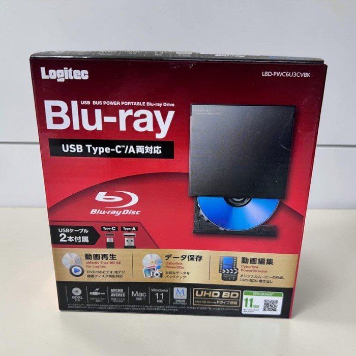 ロジテック 外付けブルーレイドライブ LBD-PWC6U3CVBK USB3.2 Gen1